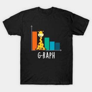 G-raph Cute Giraffe Graph Pun T-Shirt